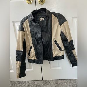 Leather bomber jacket! (Vegan)